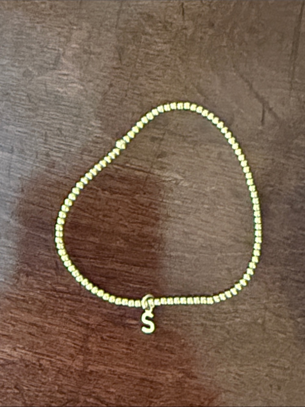 enewton Gold Initial 'S' Bead Bracelet